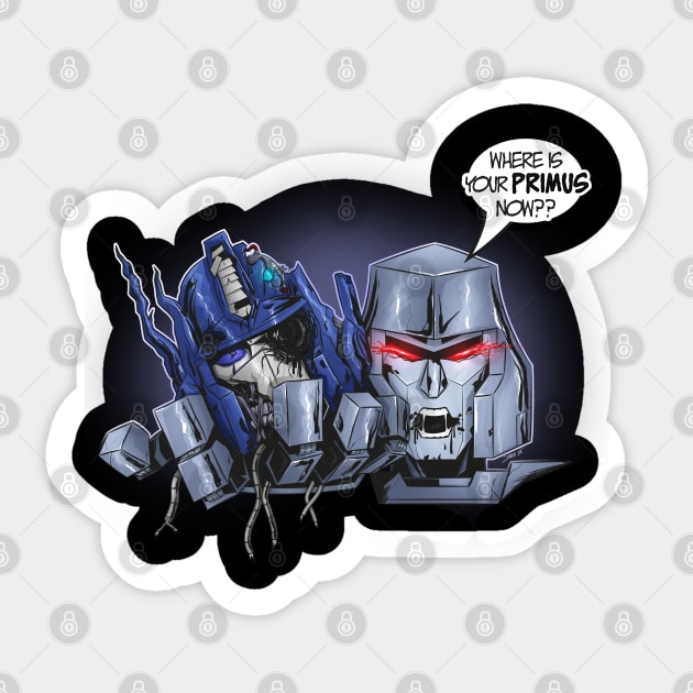 TF - Megatron Sticker by DEADBUNNEH